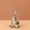 Cão Vendedor de Latão Puro Cão do Zodíaco Chamada para Cão Prática de Caligrafia Vintage Antigo Decorativo de Mesa Animal de Estimação para Chá Ornamento Artesanal