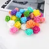 Flor Artificial de Espuma Cabeza de Rosa 3.5cm Decoración de Guirnalda Caja de Regalo de Boda Día de San Valentín Chino Flor Artificial Abrazo de Oso