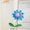 Girasol Tejido a Crochet Flor Artificial Hilo Tejido Ramo de Girasoles Decoración del Hogar Fábrica de Flores Mayoreo