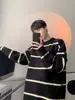 Otoño/Invierno 2026 Suéter de Punto Suave y Esponjoso Diseño de Bloques de Color Sentido del Diseño Casual Cálido Estilo Coreano Estilo Perezoso a Rayas