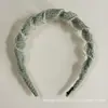 Menta Noche de Verano~ Diadema Ondulada Fresca y Sencilla con Dientes para Mujer, Diadema de Malla con Lunares Estilo Ins Adornada con Perlas, Herramienta para Peinar el Cabello