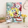 DIY pintura a óleo digital atacado barraca Bob Esponja Pai Big Star série de desenhos animados infantis arte pintura colorir