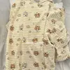 Pijama de Oso Auto-Deprecatorio con Tema de Estrellas, Suave y Lindo, para Mujer, Conjunto de Cárdigan con Pantalones Cortos de Manga Corta para Verano, Se Puede Usar Afuera como Ropa de Casa
