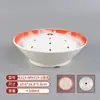Mesa de Hot Pot Rústica Estilo Hombre Derretido, Tazones de Cerámica Melamínica Resistentes a la Rotura, Platos para Aceite y Platos para Carne de Res Fresca