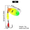 Tubo de goma FTK lámina de hierro 15g lentejuelas giratorias Spinner señuelo Luya tiro largo todas las capas de agua pez mandarín róbalo transfronterizo