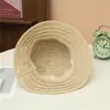 Sombrero de Sol Tejido de Paja de Papel Colorido para Mujer, Sombrero Cubo Transpirable Hueco de Verano para Reducir el Calor y Proteger del Sol para Actividades al Aire Libre
