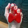 Chaveiro Coração Cheio de Diamantes Vazado Criativo Diamante Amor Chaveiro de Carro Portátil Pingente de Bolsa para Estojo de Fone de Ouvido