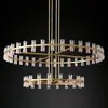 Candelabro de Cristal Posmoderno Estilo Escandinavo Sala de Estar Casual Comedor Estilo Hong Kong Lujo Ligero Dormitorio Estudio Candelabro Creativo
