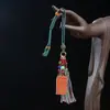Amuletos Taoístas do Ano do Cavalo de Cobre Puro com Cinábrio Tai Sui, Amuleto de Paz do General Wen Zhe, Pingente de Bolsa Tecida Artesanal, Enfeite para Pendurar no Carro