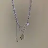Collar de Oso Hip-Hop Europeo y Americano para Mujer, Nuevo Diseño 2026 Cadena para Clavícula Cadena de Cuello, Accesorio de Doble Capa para Sudadera de Otoño e Invierno