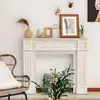 Chimenea Retro Americana Simple Gabinete Decorativo Color Madera Vieja Sala de Estar Entrada Gabinete Blanco Francés B&B Pastoral