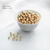 Cuentas sueltas chapadas en oro de 18 quilates que conservan el color, cuentas chapadas en oro, pulsera con cuentas espaciadoras, cuentas de plata, accesorios para ensartar pulseras DIY hechas a mano, materiales para ensartar cuentas