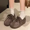 Zapatos Birkenstock para mujer que aumentan la altura, nuevo modelo de otoño, versátiles de plataforma con suela gruesa, de cordones, de dos vías, casuales, retro