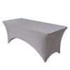 Toalha de mesa retangular elástica de poliéster para comércio exterior transfronteiriço Capa de mesa de coquetel Capa de mesa elástica para festa ao ar livre para casamento