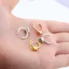 Pendientes Elegantes de Moda Transfronterizos Pinzas para Orejas de Primavera Convertidor de Bala de Soldadura Arco de Resina Invisible Pendientes Sin Perforar