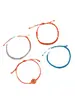 Pulsera tejida con cera bohemia de venta caliente en Amazon, cuerda de mano para chica girasol surfeando, juego
