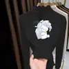 Top de Felpa De Rong Otoño e Invierno para Niños Medianos y Grandes Casual Manga Larga Niña Cuello Semi Alto Adorno de Volantes Camiseta Base para Niñas