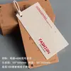 Etiquetas colgantes de ropa de algodón y lino vintage personalizadas hechas de papel kraft, etiquetas de certificado de calidad, tarjetas de papel de diseño para etiquetas colgantes de ropa