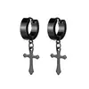 Pendientes de comercio exterior personalizados acero de titanio temperamento hebilla de oreja cruzada hip hop moda genial joyería de oreja cruzada outlet de fábrica