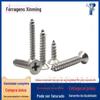 Fixador 304 aço inoxidável YB846 parafuso de cabeça escareada KA parafuso de rosca de cabeça chata M2M2.6M3M4