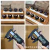 Colección de Figuras de Gato Pintadas de Ébano, Gato Acostado, Bebé Plátano, Accesorios Divertidos para Gatos, Accesorios de Joyería de Moda