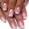 Caliente Comercio Exterior Francés Brillo Flor Usar Arte de Uñas Lámina Uña Postiza Removible Blancura Productos Terminados Venta al Por Mayor