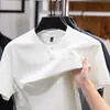 Camiseta de Manga Curta para Homens, Moda de Verão, Gola Redonda, Top Casual Tendência, Simples e Versátil, Camisa Polo de Meia-Manga, Roupas de Negócios