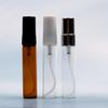 LG06-5ml 3ml 10ml transparente marrom longo frasco de vidro redondo frasco de perfume cosmético frasco de spray pontos