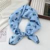 68 Algodón y Lino Estilo Coreano Pañuelo Cuadrado Pequeño para Mujer Primavera y Otoño Versátil Suave Transpirable Protección para el Cuello Pañuelo Fino Decorativo Pañuelo Pequeño