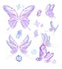 Pegatina de Tatuaje Temporal Fina Mariposa Flash Fino Cara Niños Colorido Impermeable Sentido Avanzado Esquina Clavícula Pegatina de Purpurina Colorida