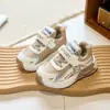 Sapatos Dad para Crianças de 3-6 Anos Outono Novo Superfície de Couro Sapatos Esportivos Unissex Infantil Solado Macio Antiderrapante Sapatos Infantis Sapatos de Bebê
