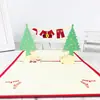 Cartão de felicitações de Natal cartão tridimensional árvore de Natal 3D cartão tridimensional cartão pequeno criativo de Natal negócio de atacado