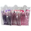 Novo pincel de maquiagem portátil pincel para batom ferramentas de beleza descartáveis Haste de Cristal pincel labial pincel para batom florido pincel de maquiagem