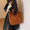 Saco Corduroy all-match College estudante classe shoulder bag commuter bag saco de grande capacidade tote bag bolsa de alta aparência