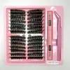 Kit de Pestañas Segmentadas Transfronterizo Pestañas Espesas Europeas y Americanas DIY 3D Agrupación de Fusión en Caliente Set de Extensiones de Pestañas Fábrica