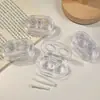 Estuche para Lentes de Contacto con Tapa Antigiro, Compañero Portátil Todo en Uno para Almacenamiento y Cuidado de Múltiples Lentes, Caja Doble para Lentes de Contacto