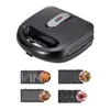 Máquina de Sándwiches Americana Estándar Transfronteriza 10 en 1, Máquina para Waffles Intercambiable, Máquina para Donas, Máquina para Desayuno con Pastel, Máquina para Galletas