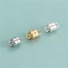 Plata de ley S925 chapada en rodio hebilla magnética de succión de fase hebilla de pulsera accesorios de hebilla de cola de pulsera de cuentas hecha a mano DIY material