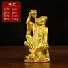 Adorno de Escritorio Budista Jigong de Latón, Estatua de Buda Arhat Domador de Dragones, Estatua de Bronce del Monje Daoji Adorando Jieyan, Regalo para Muebles