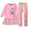 Traje de vestir para niños 2022 primavera y otoño niñas estilo occidental falda de baño leggings conjunto de dos piezas ropa para niños entrega de una pieza