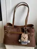 Bolso Grande de Ante Estilo Coreano para Mujer 2025 Invierno Nuevo Moda Retro Bolso de Axila Bolso Tote Simple para Viajar