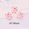 Acessórios de Resina para Simulação Urso Morango Fofo Criativo Rosquinha DIY Capa de Celular Fivela de Sapato Acessórios de Cabelo Material de Aplicação