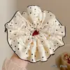 Diadema de lazo de encaje de moda, banda para el cabello extragrande estilo coreano, delicado patrón floral, perfecta para crear un peinado de moño
