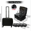 Estuche Cosmético Profesional Maquillista Gran Capacidad Estuche Trolley Multifuncional Belleza Uñas Bordado Oxford Caja de Herramientas Portátil