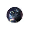 Broche Gato Sonhador Luz e Sombra Divertido Emblema de Metal Acessórios para Roupas Alfinete de Lapela Padrão Geométrico Redondo Venda por Atacado de Fábrica