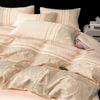 Novo Conjunto de Quatro Peças Jacquard de Seda Gelada Lavada 2025 Novo Luxo Acessível Roupa de Cama Lençóis Capa de Edredom Verão Tencel Sedoso Roupa de Cama para Dormir Nu