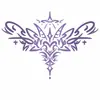 Adesivos de tatuagem coloridos casuais para o dia a dia, designs de coração e morcego para a parte inferior do abdômen e clavícula, versáteis e à prova d'água