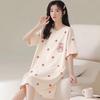 Pijamas mulheres verão estilo coreano pijamas mulheres verão nightdress manga curta mulheres verão home wear terno estudante bonito plus size