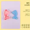 Série Sereia Forma de Biscoito Cauda de Peixe Desenho Animado 3D Forma de Biscoito Argila DIY Princesa Biscoito Impresso Artificial