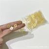 Pétalas vitrificadas checas e flor de cerejeira do vento, flor de cinco pétalas com furo médio, acessórios de joalheria faça você mesmo, adesivo de manicure de fundo plano, material de grampo de cabelo